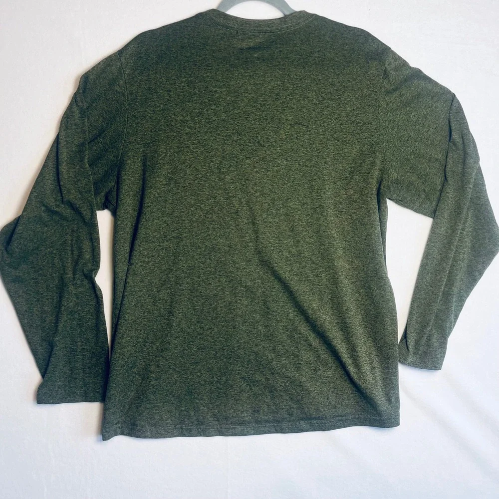 The North Face Mens LG. Athletic focused tshirt green weathered hiking running‎